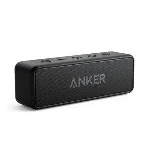 Anker Soundcore 2 مكبر صوت بلوتوث محمول مع صوت ستيريو، بلوتوث 5، Bassup، IPX7 مقاوم للماء، وقت تشغيل 24 ساعة