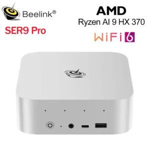Beelink SER9 Pro AMD Ryzen AI9 HX370 قوي AI PC 32G DDR5 1T NVME كمبيوتر ألعاب صغير PCIe4.0 SSD كمبيوتر مكتبي VS SER8 8845HS