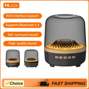 مكبر صوت لاسلكي محمول يعمل بالبلوتوث 5.3 مكبر صوت للمسرح المنزلي مضخم صوت هاي فاي مصباح تنفس صوتي لنظام أندرويد IOS