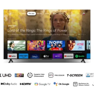 TCL P69B/P69K 55 بوصة 4K Ultra HD HDR تلفزيون ذكي Google Assistant TV، Dolby Audio، HDR10 لغرفة المعيشة المنزلية وغرفة النوم والمكتب