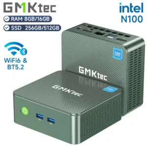 كمبيوتر GMKtec G3 Mini PC Intel Alder Lake N100 Windows 11 Pro Mini PC 8/16GB DDR4 256/512GB PCIe M.2 SSD WiFi 6 BT5.2 كمبيوتر مكتبي