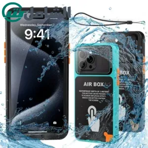 IP68 مقاوم للماء مختومة جراب هاتف تحت الماء التصوير شاشة تعمل باللمس آيفون17 16 15 14 13 12 برو ماكس السباحة غطاء الغوص