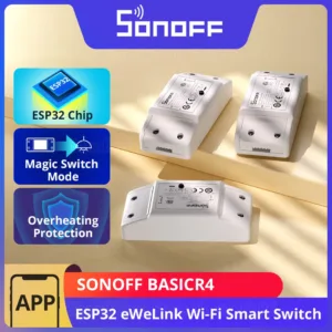 1-10 قطعة SONOFF BASICR4 WiFi مفتاح ذكي ESP32 وضع التبديل السحري موثوق آمن eWeLink التحكم عن بعد مع S-MATE2 أليكسا جوجل